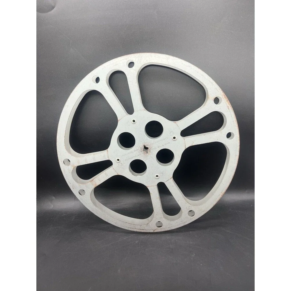 VTG Taylor Reel Corp 16MM 1200 Ft Metal Film Reel MIL-R-214D Rochester NY Gray